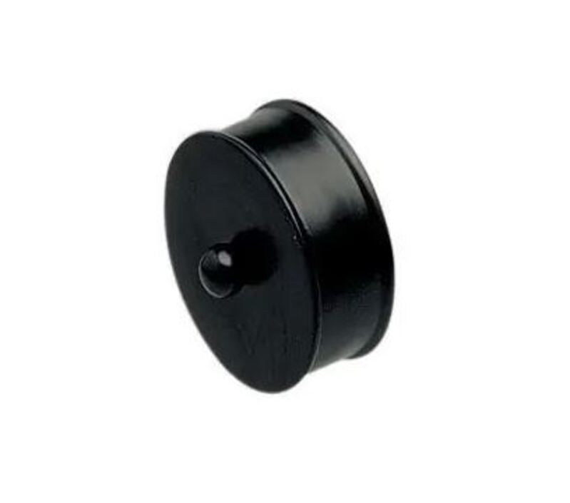 Iron Black Decorative Medium End Cap Mopstick Handrail (pack of 2)