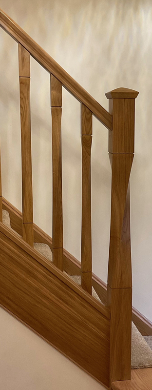 Contemopary Newel Post With Groove