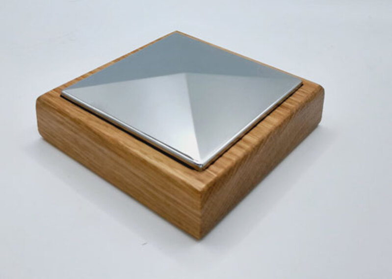 Square Newel Cap - Chrome Insert