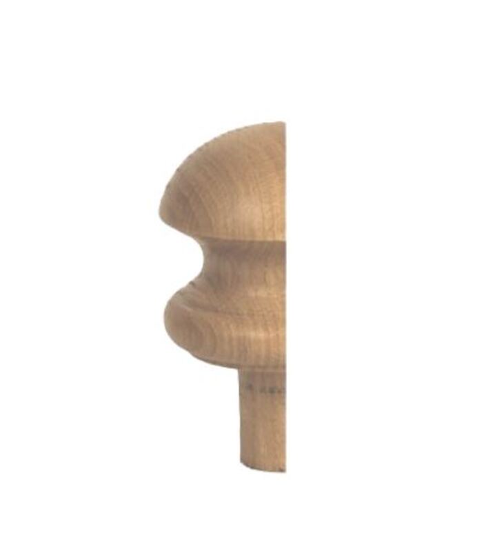 Half Mushroom Newel Cap 