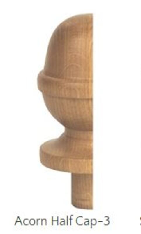 Half Acorn Newel Cap 