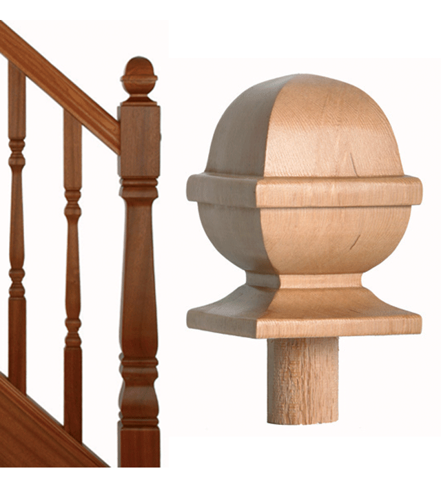 Square Acorn Newel Cap 