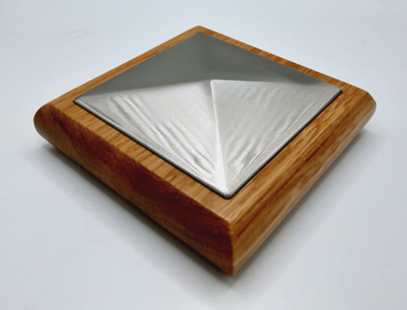 Flat Newel Cap - Brushed Nickel Insert