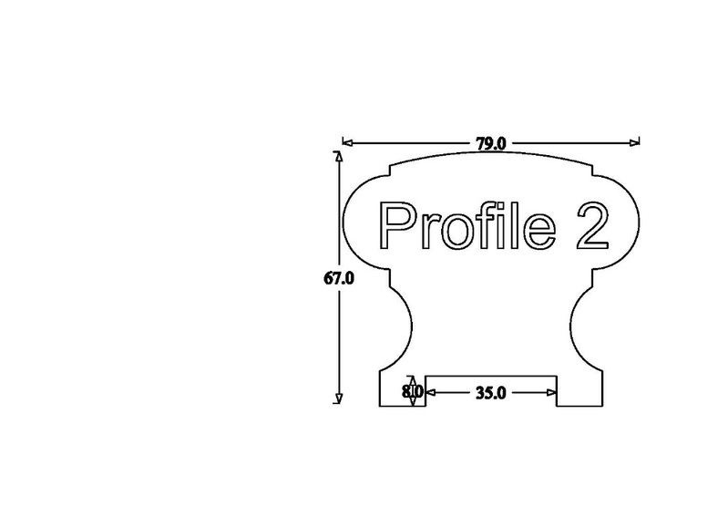 Handrail Profile 2 (79mm x 67mm) 35mm Groove