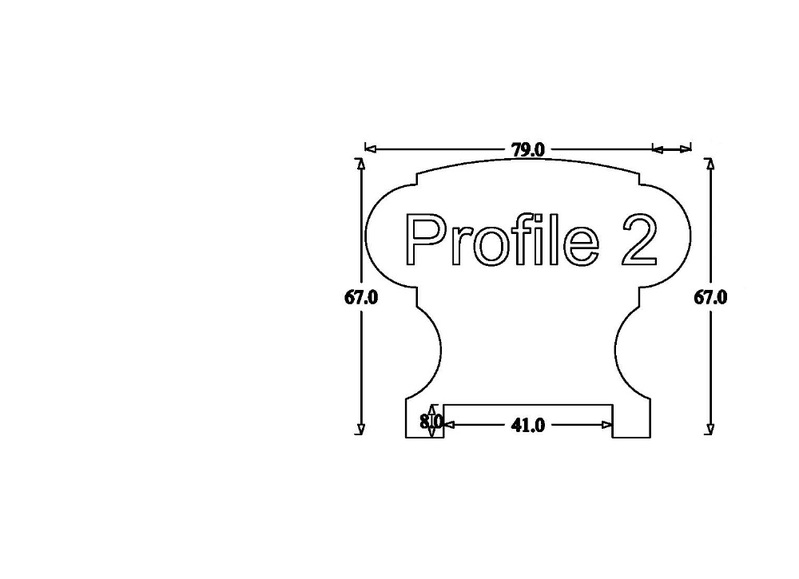 Handrail Profile 2 (79mm x 67mm) 41mm Groove