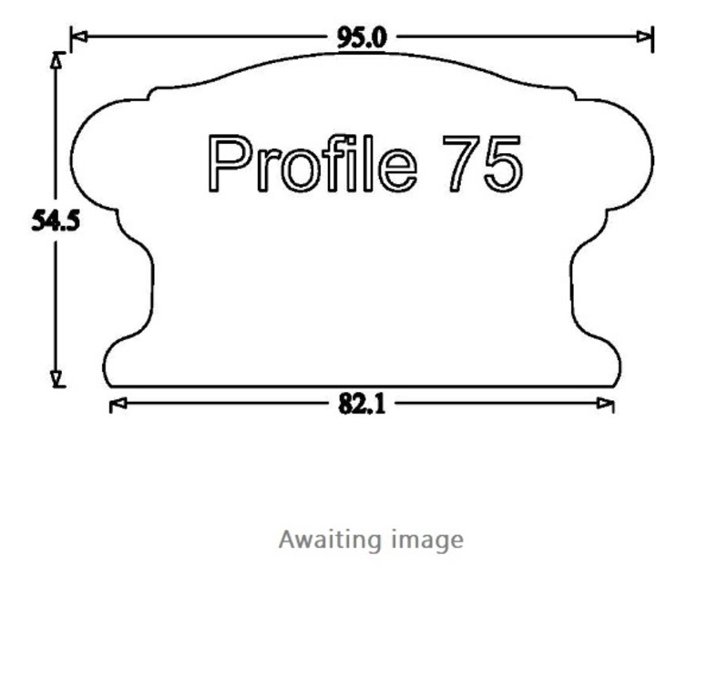 Profile Handrail No. 75 Horizontal 90 Degree Cap Turn