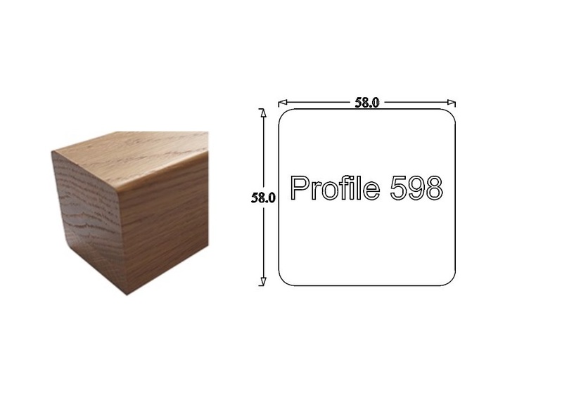 Square Handrail (58mm x 58mm) Ungrooved