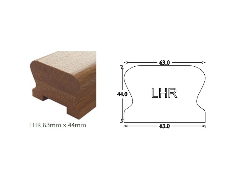 Low Profile Handrail (63mm x 44mm) Ungrooved