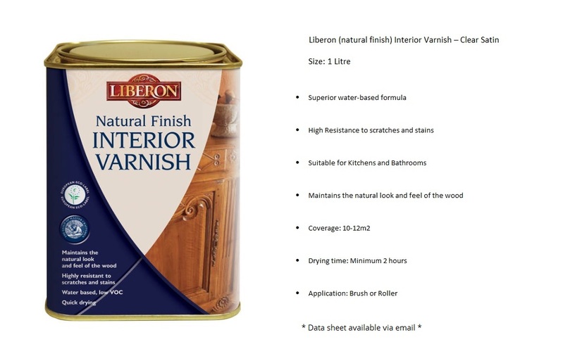 Liberon Clear Satin Interior Varnish