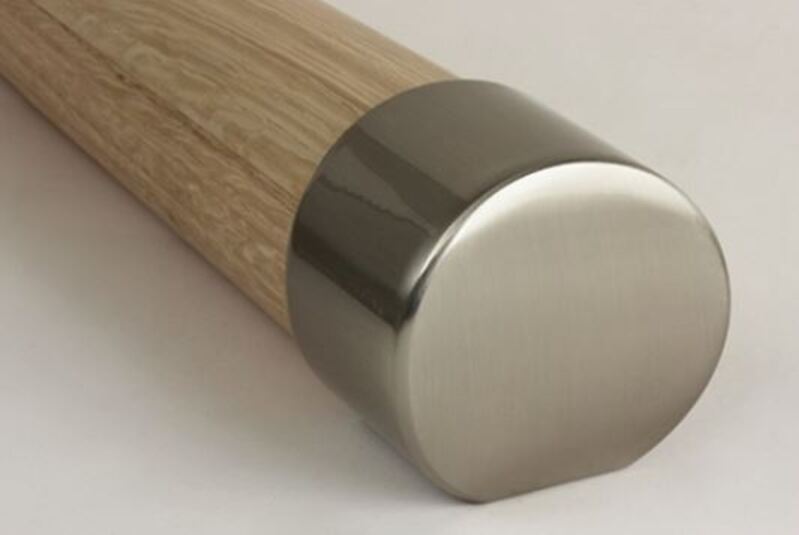 Mopstick Handrail End Cap - Brushed Nickel