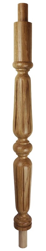 Fluted Grecian Post For Continuous Rail 675mm Long