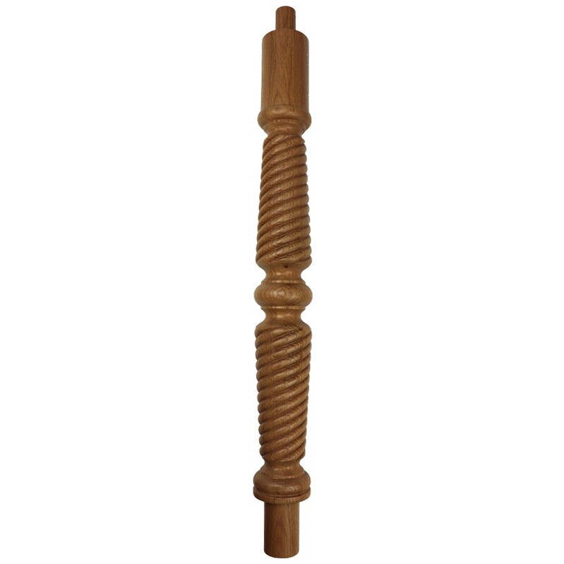 Grecian Twist Post For Continuous Rail 675mm Long