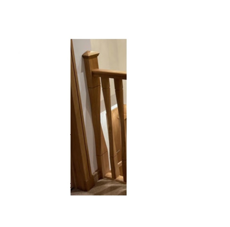 Half Contemopary Newel Post With Groove