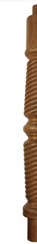 Half Grecian Twist Post For Continuous Rail 675mm Long