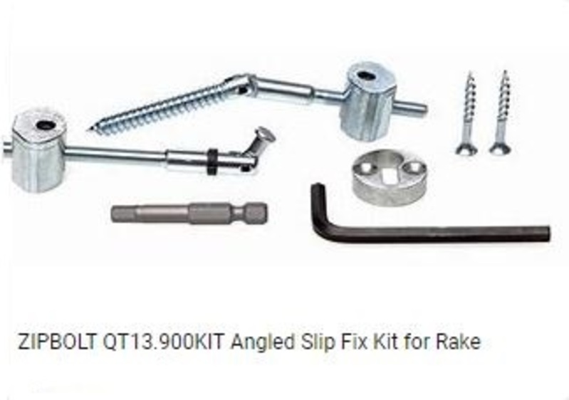 Zipbolt Angled Slipfix Kit - Rake handrail to newel post