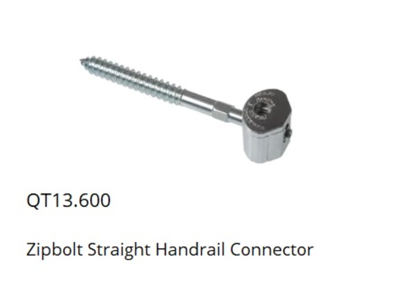 Zipbolt Straight Handrail Connector