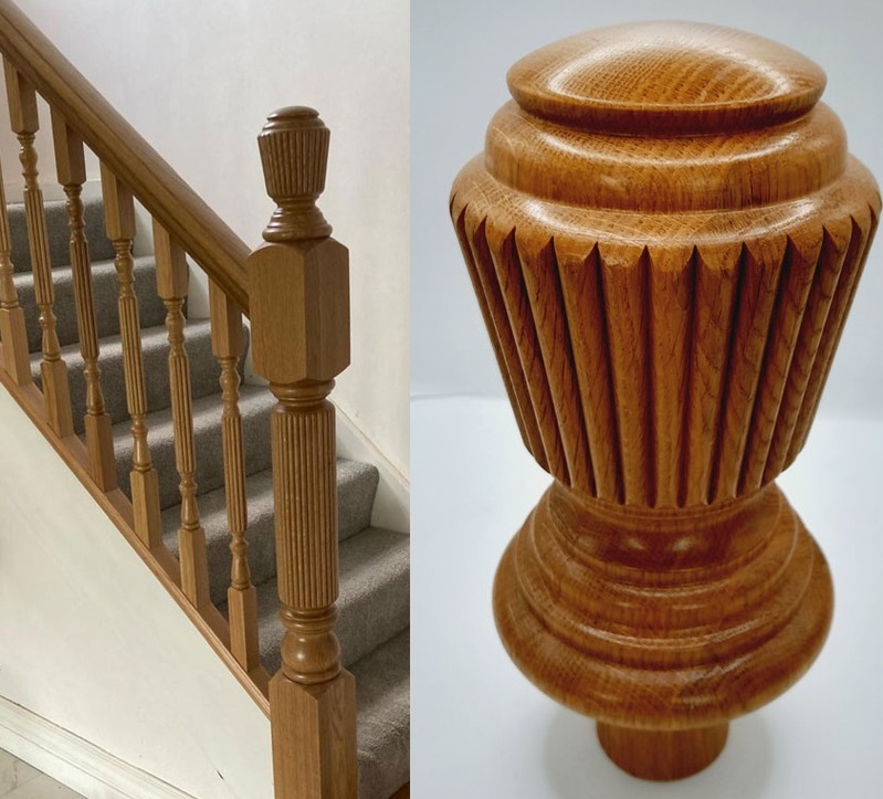 Reeded Newel Cap