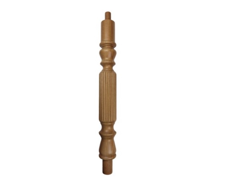 Half Reeded Post For Continuous Rail 675mm Long