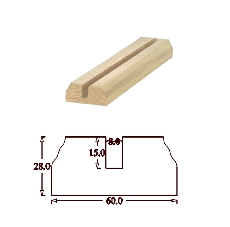 TBR Traditional Baserail (63mm x 28mm) 8mm Groove for Glass