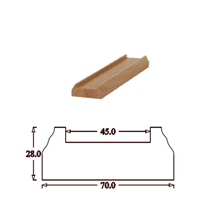 TBR Traditional Baserail (70mm x 28mm) 45mm Groove