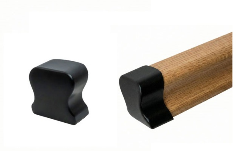 Matt Black Traditional Handrail End Cap