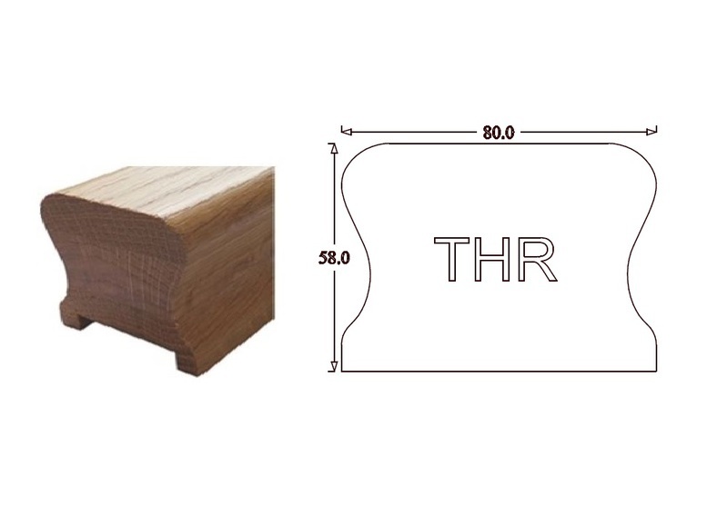 THR Traditional Handrail (80mm x 58mm) Ungrooved