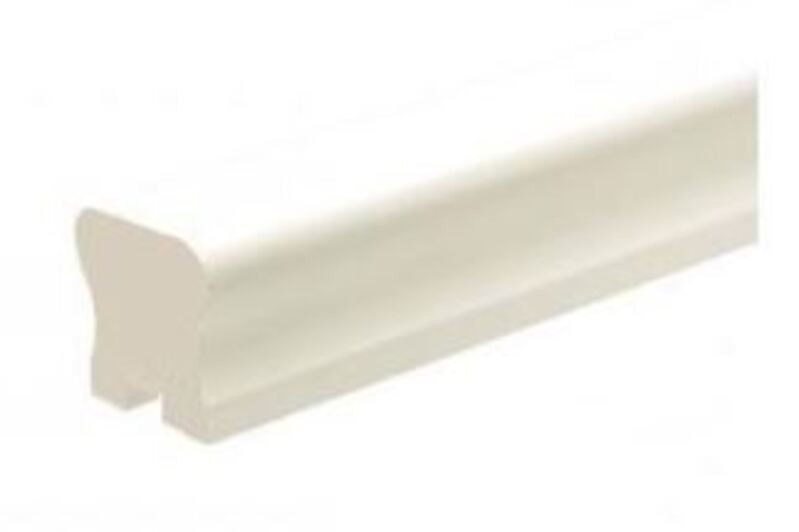 White Primed THR Traditional Handrail - 10mm groove for Glass