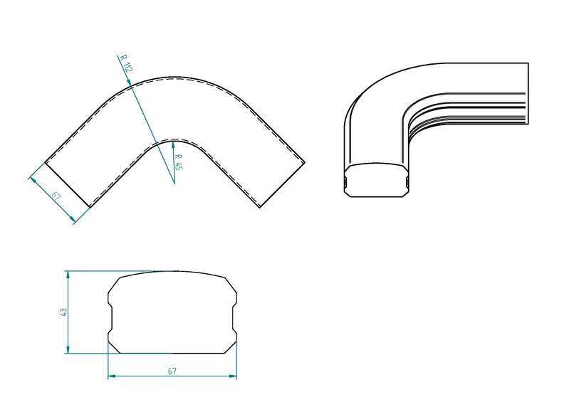 Solution Handrail 90 Degree Horizontal Bend